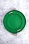Hermia M0185 - 2 Juego de 2 Bandejas de Metal Verdes Grandes 51x51x3 cm Pequeñas 37x37x2 cm